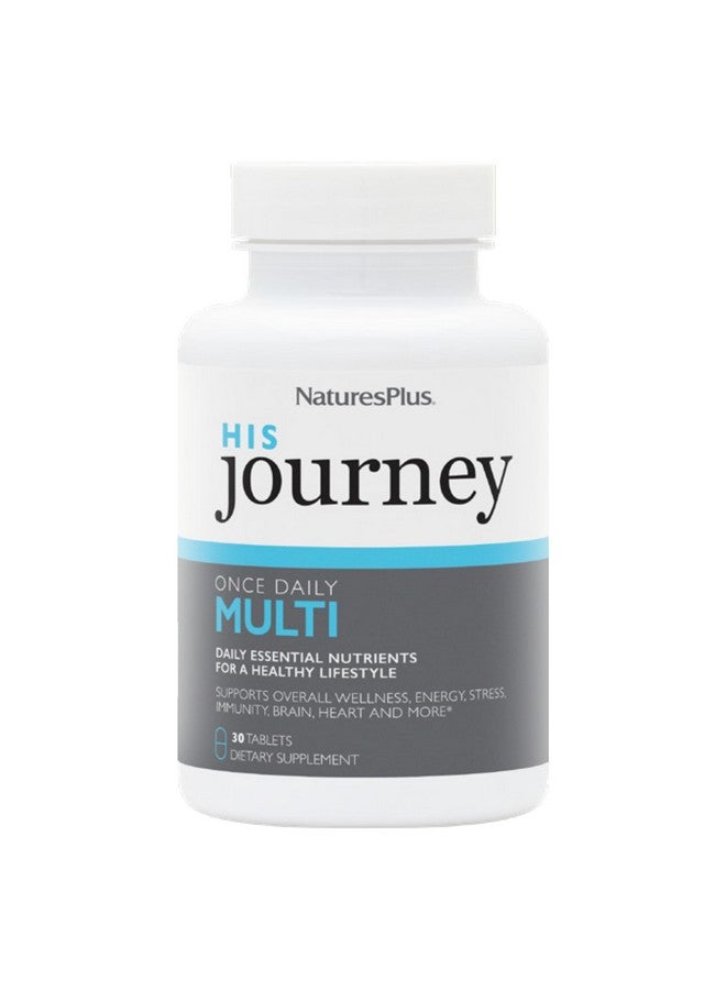 Natures Plus His Journey - 30 Tablets - Men’s Multivitamin - 100% DV of All Vitamins - Supports Overall Wellness, Energy, Immunity & Brain Health - 30 Servings - Image 1