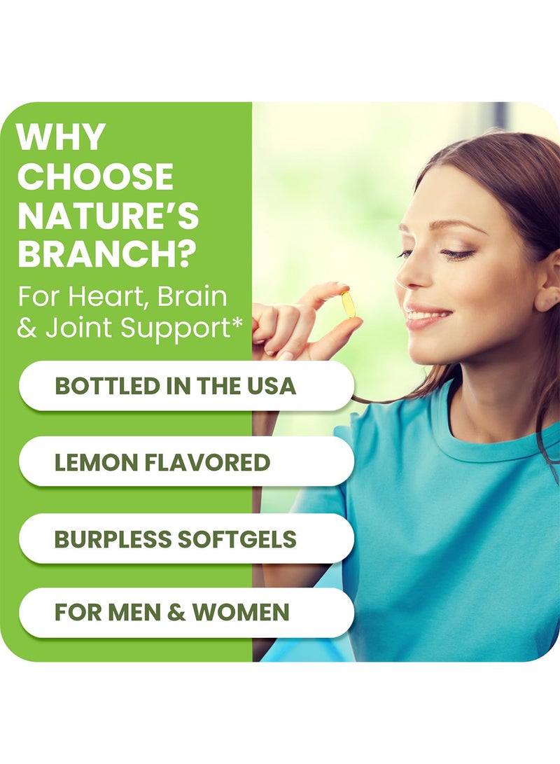 Nature's Branch Best Triple Strength Omega 3 Fish Oil Pills 2500 Mg 900 Mg Epa 600 Mg 120 Capsules - Image 4