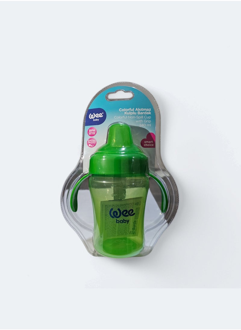Wee baby - Colorful Non-Spill Cup With Grip 240ml 6m+ - Image 1