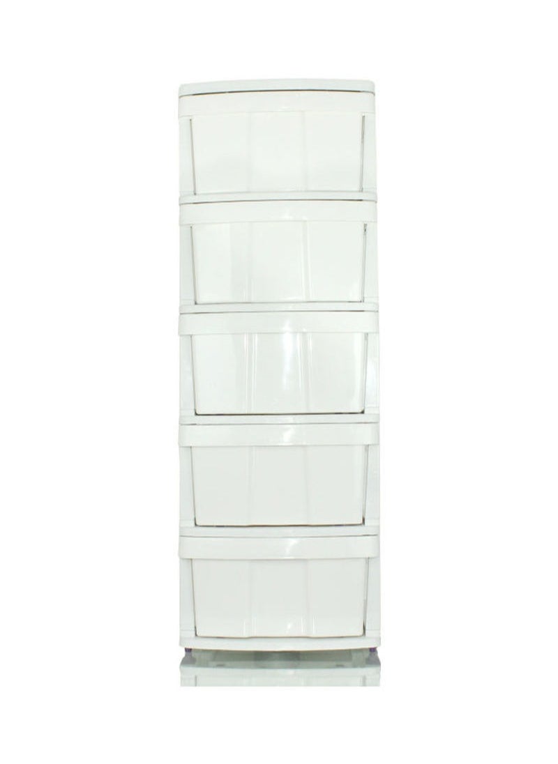 Faller 5-Layer Storage Drawer Cabinet White  - Image 2