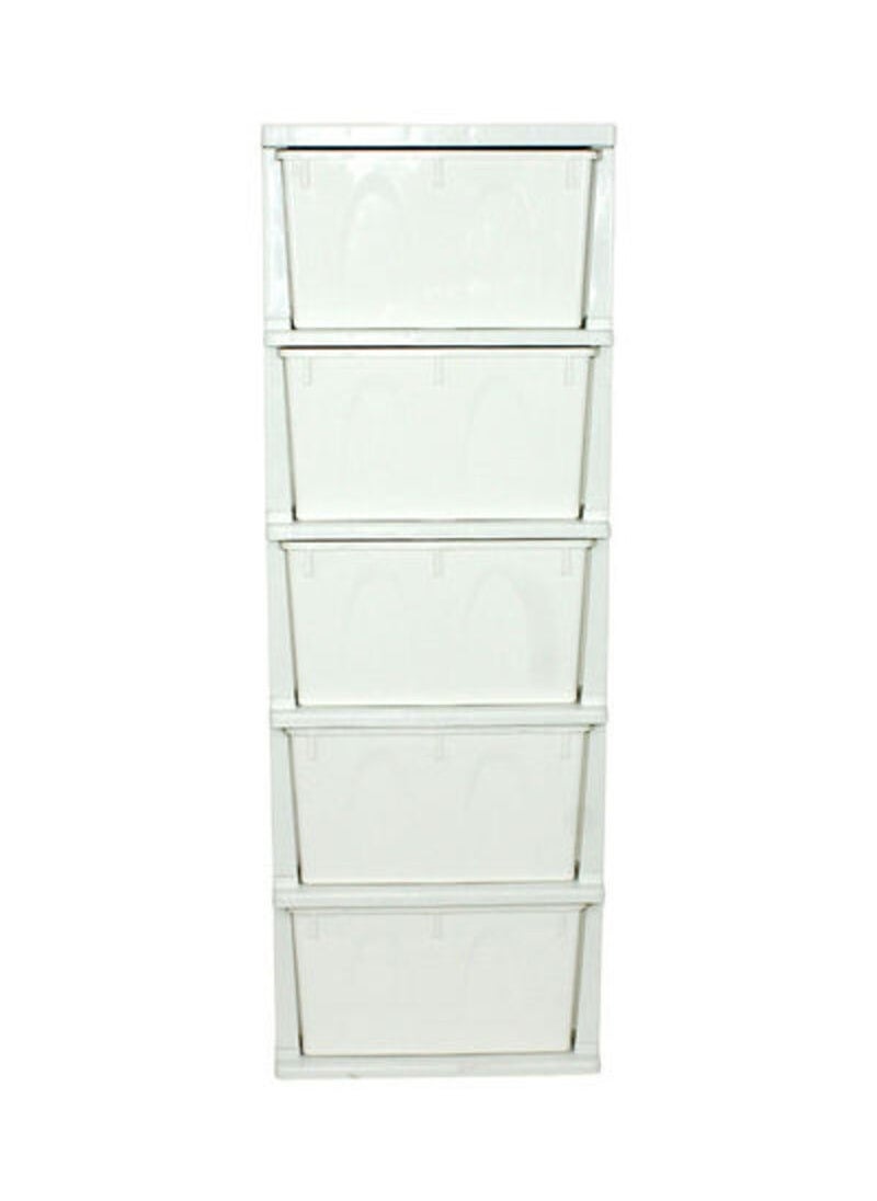 Faller 5-Layer Storage Drawer Cabinet White  - Image 3