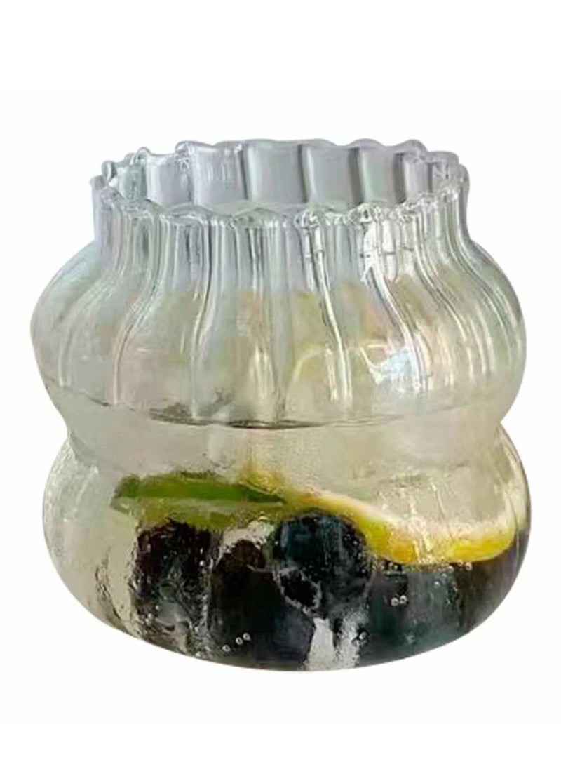 Spaceshoop - Large Glass Cup Household High Temperature Resistant Water Cup Hot Ice Juice Drink Cup Coffee Cup Breakfast Cup Drink Cup 350 ml - Image 1
