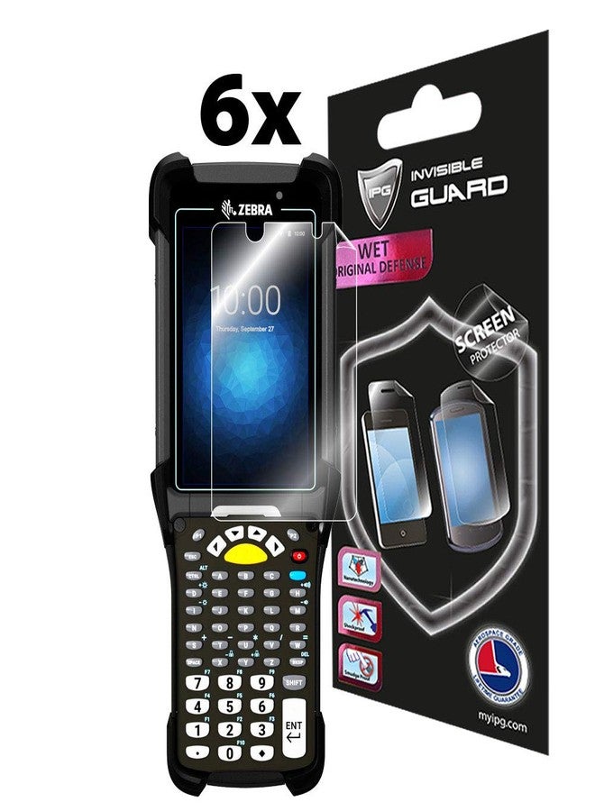 اي بس سي واقي شاشة هيدروجيل متوافق مع ZEBRA MC9300 (6 وحدات) من IPG، فيلم شفاف فائق الوضوح غير مرئي لشاشة اللمس الحساسة، مقاوم للخدش، ناعم/ذاتي الإصلاح/خالي من الفقاعات، مناسب لـ mc9300thin - Image 1