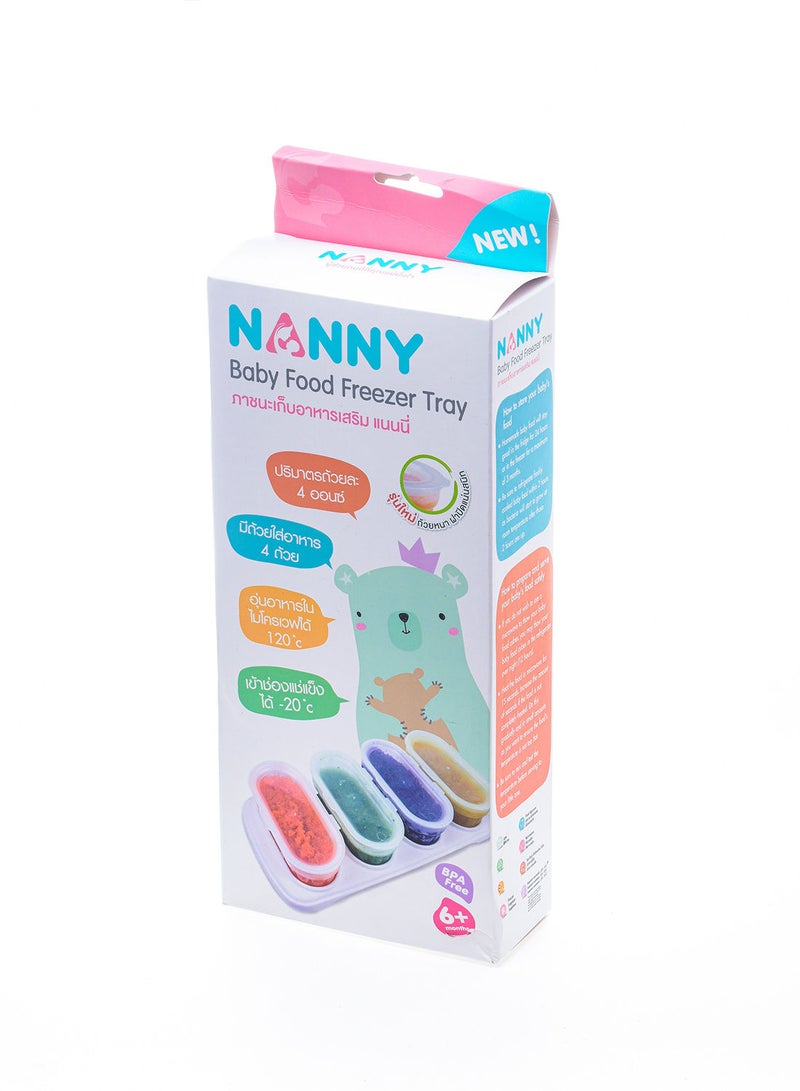 Nanny baby food freezer tray 4 cubes - Image 1