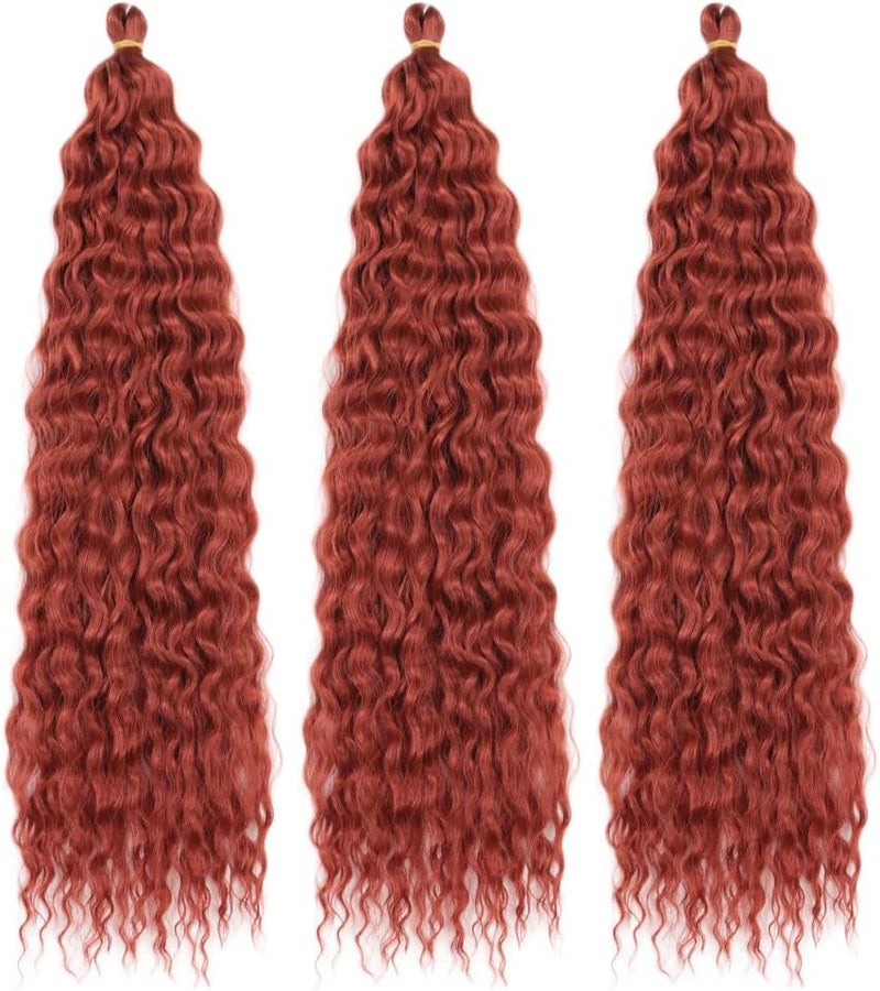 DSOAR 22 Inch 3 Packs Deep Twist Crochet Hair Ocean Wave Curly Bohemian Crochet Braids Deep Wave Hair Bundles Synthetic Hair Extensions for Women Girls - Image 5
