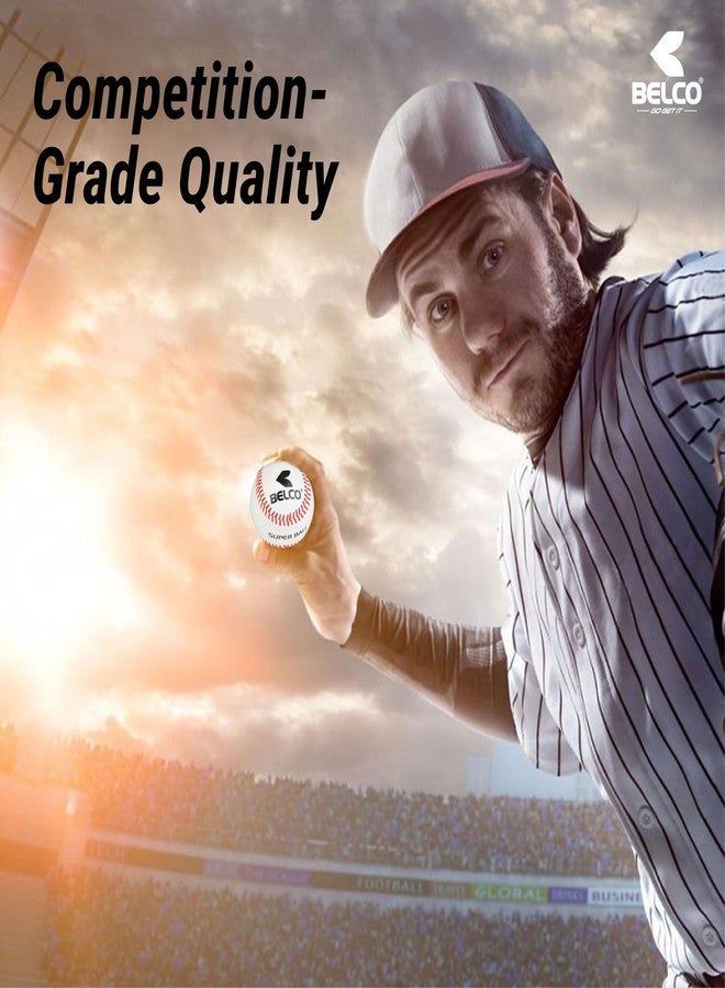 Belco Baseball, Leather Super Ball Competition Grade Baseball Ball Official Size (Leather) - Image 5