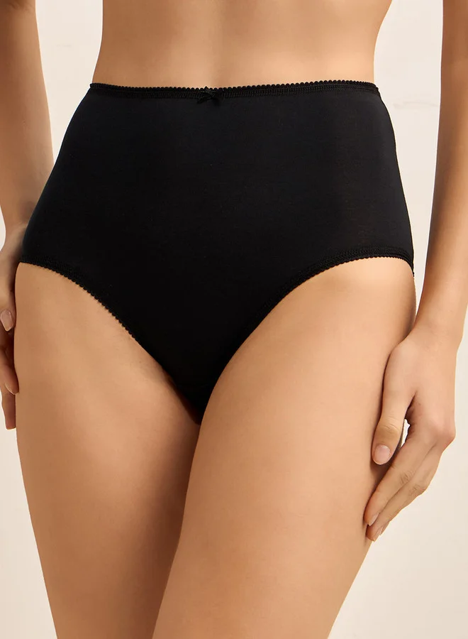 سبلاش فيڤ Set of 5 - Full Briefs High Waist with Bow Detail
