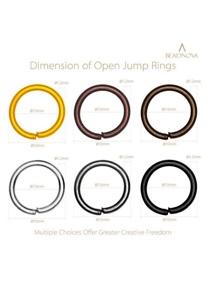 BEADNOVA 10Mm Open Jump Rings For Keychains Assorted Colors Jewelry Jump Rings For Jewelry Making (300Pcs) - Image 3
