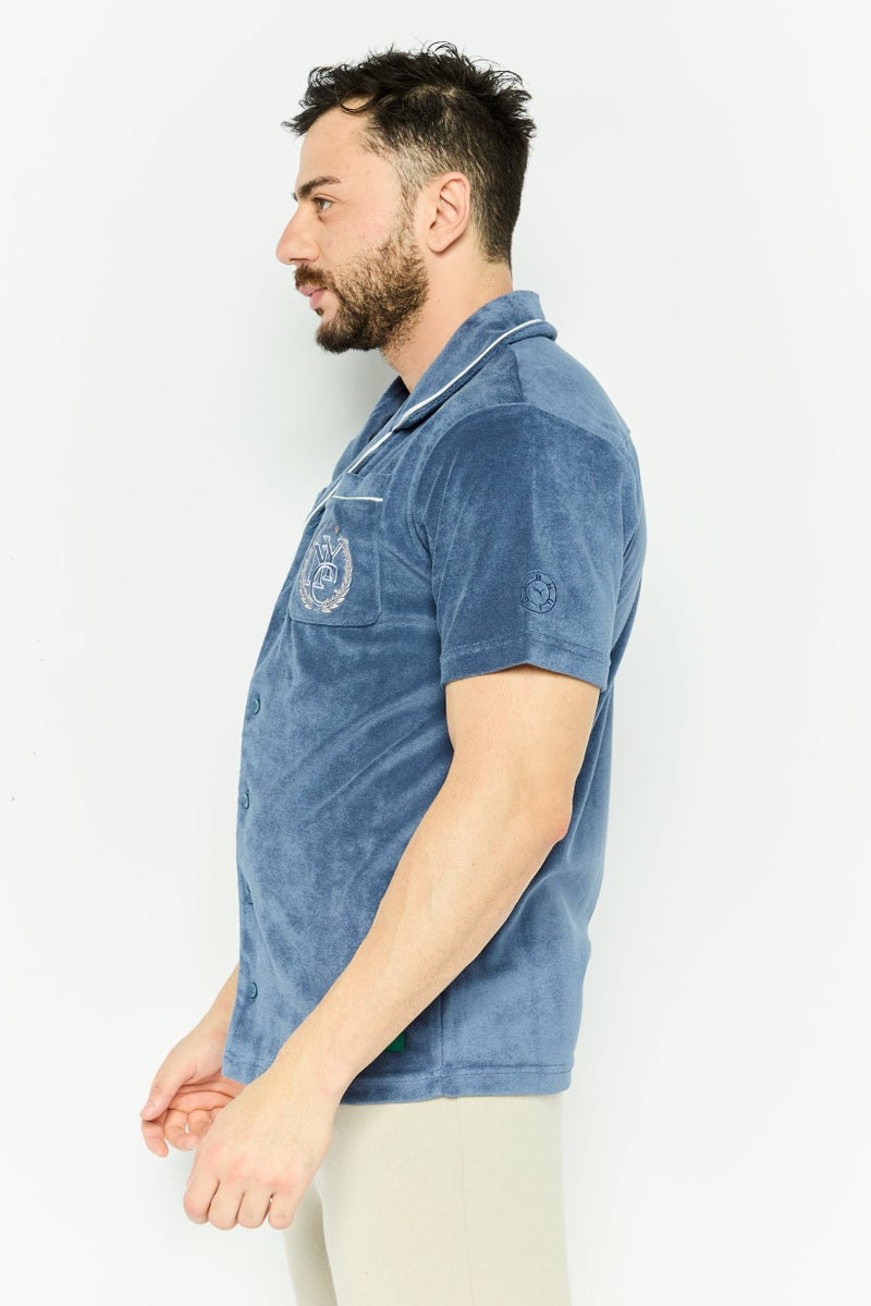 PUMA Men Sportswear Fit Outdoor Short Sleeve Shirt, Slate Blue - Image 3