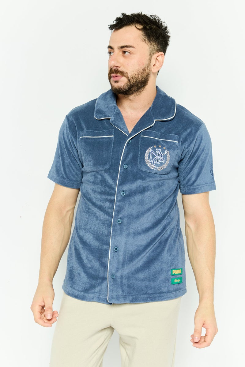 PUMA Men Sportswear Fit Outdoor Short Sleeve Shirt, Slate Blue - Image 1