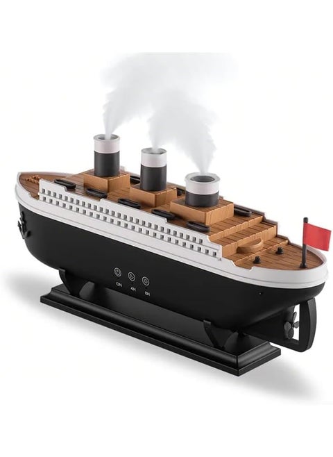 CBEX Diffuser Steamship Design Aromatherapy Essential Oil Diffuser Air FreshenerShip Aroma Diffuser Humidifier with 7 Lights and 2 Spray Modes for Home250ml Capacity