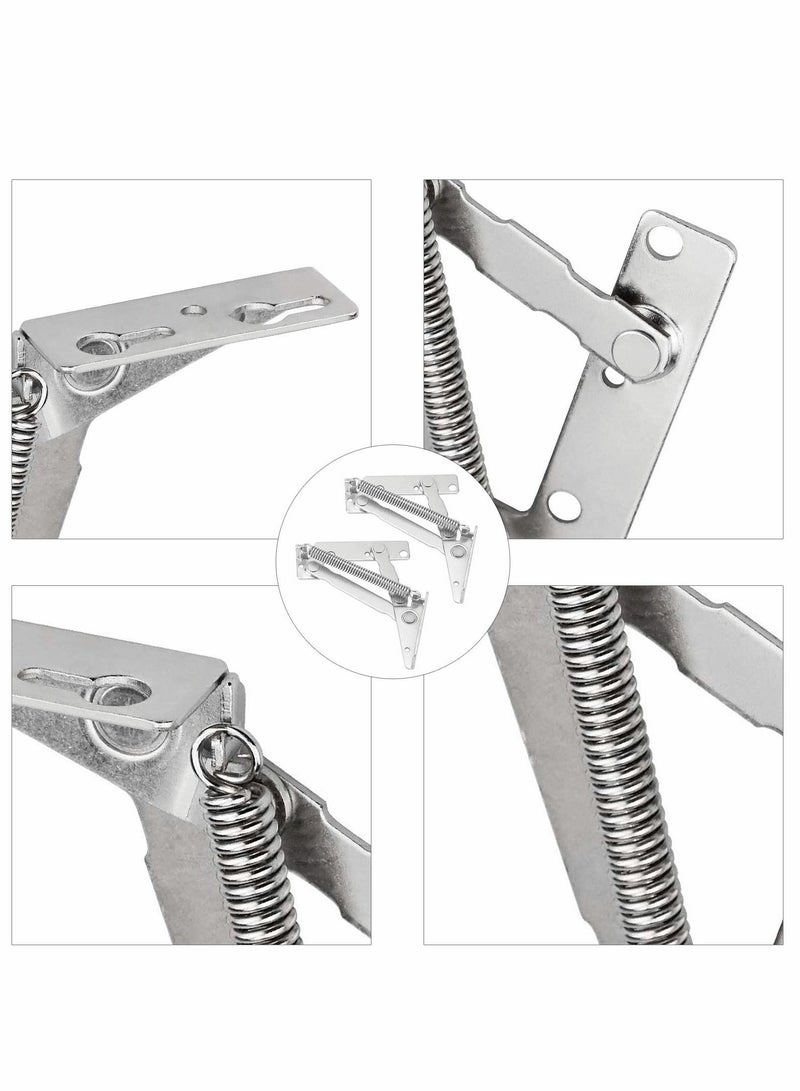 Excefore 80 Degree Cabinet Door Hinge, 2PCS Lift Up Flap Top Door Hinges  Hydraulic Hinges Cabinet Hinge Folding Sofa Bed Spring Hinges for Kitchen Wardrobe Cupboard Cabinet Pneumatic Stop Support Max 10 kg  - Image 4