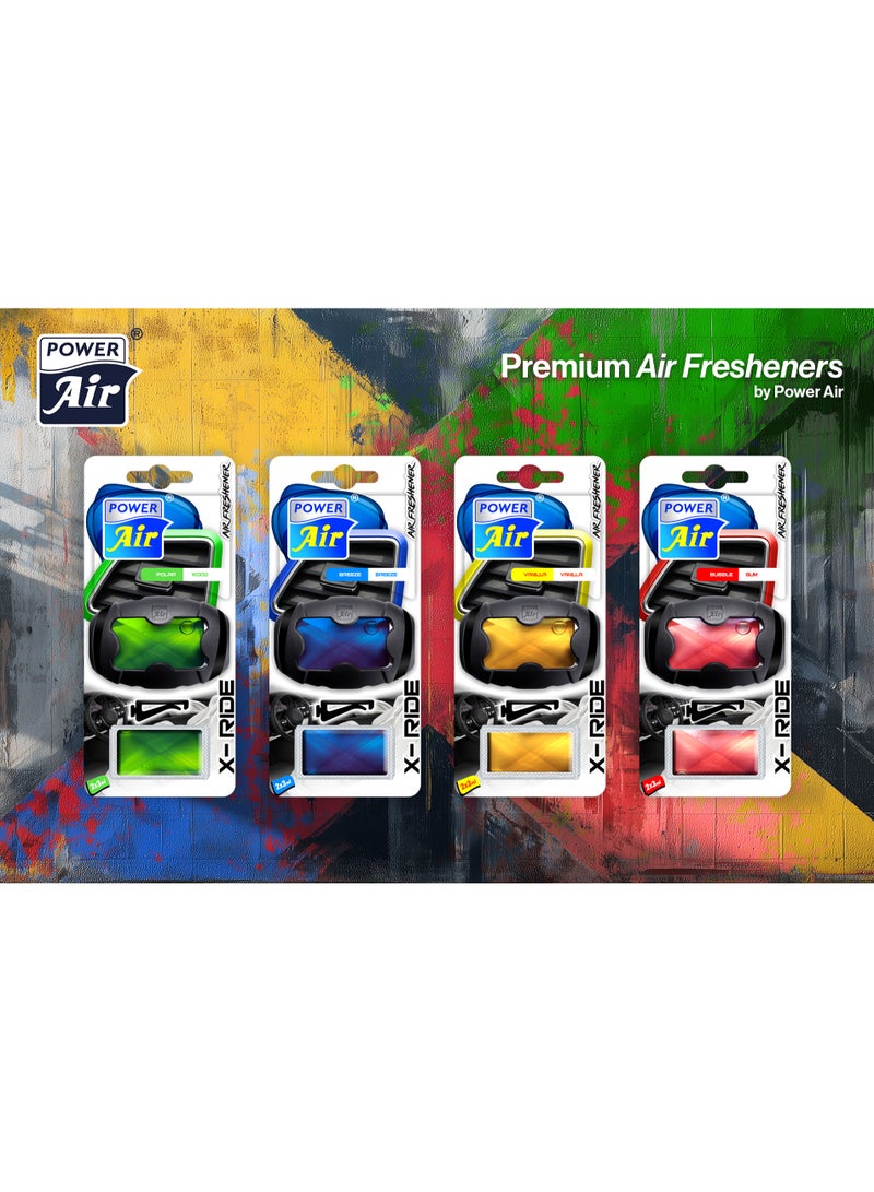 Power Air X-Ride Air Freshener on AC Vent 2*3 ml - Bubble Gum-XR-50 - Image 3