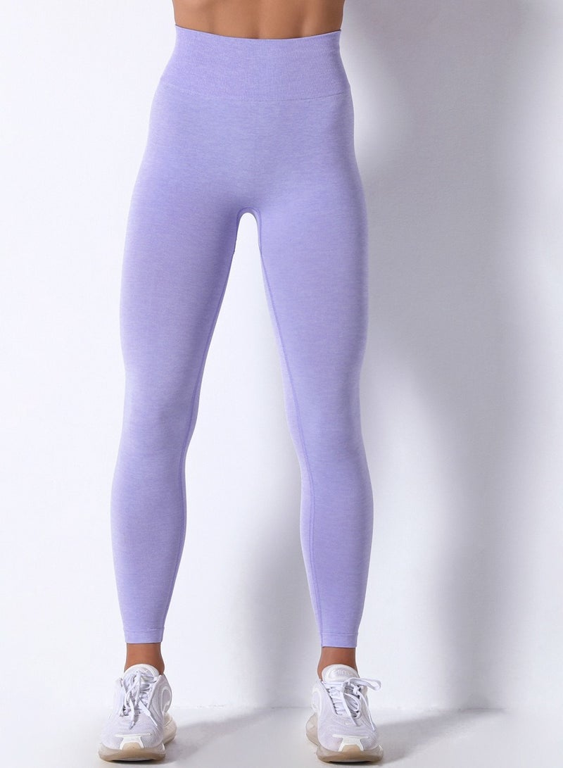 Loquat Yoga Tight Fitting Stretch Soft Pants Purple  - Image 1
