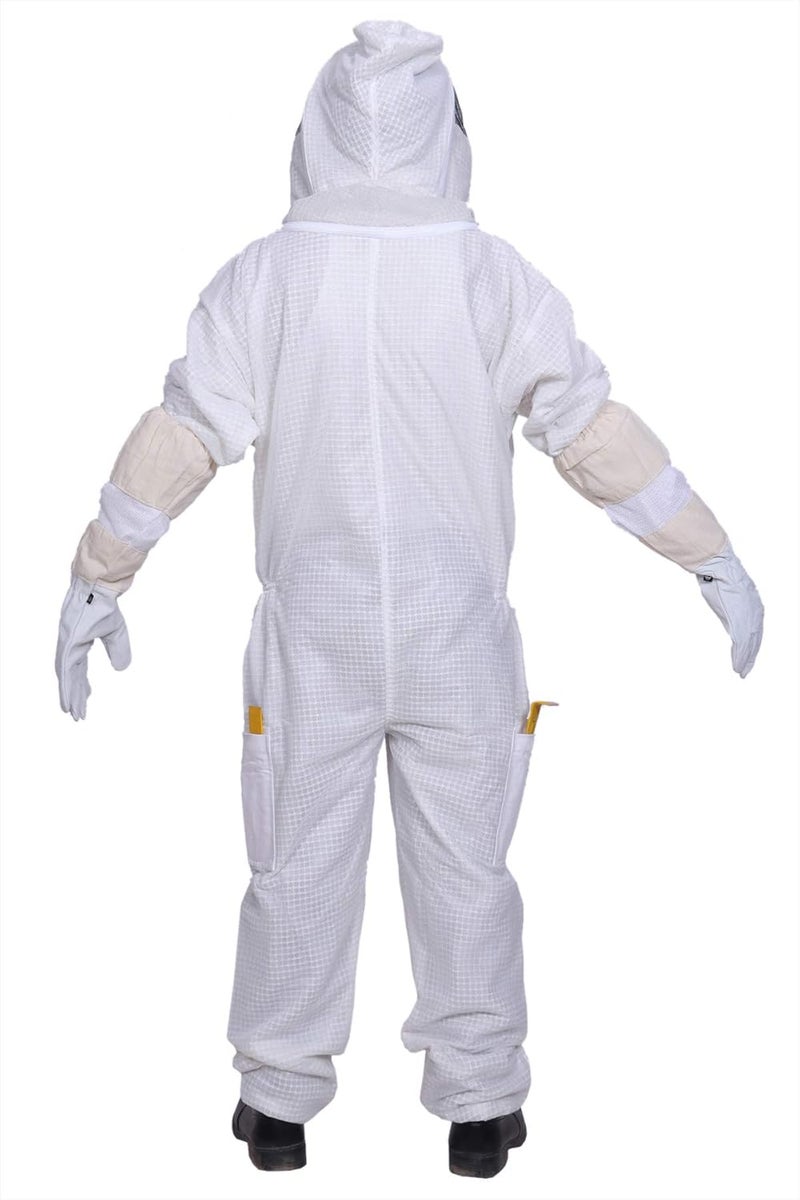 BEEATTIRE Ventilated Bee Suit with easy access veil 3 Layer Mesh Bee Protection New Light Weight Ultra Breeze Max Protection for Professional Beginner Beekeeper Full Beekeeping Costume (3XL) - Image 5