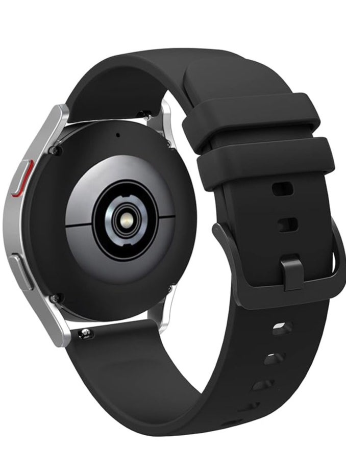 RaboS حزام بديل لساعة Amazfit GTR 3 Pro من السيليكون باللون الأسود  - Image 3