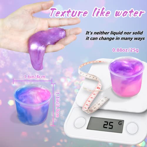 HOOLYUK 36 Packs Unicorn Slime Kit Unicorn Party Favors for Kids Pretty Stretchy NonSticky Galaxy Slime Pack Slime Party Favors for Girls Boys Goodie Bag Stuffers - Image 5