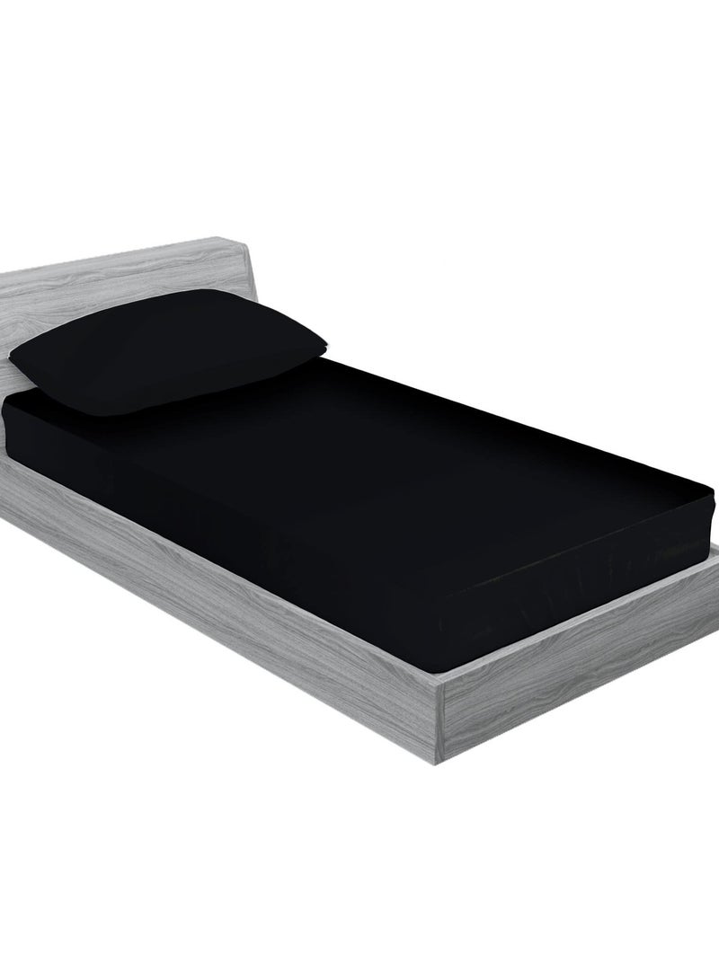 3-Piece Fitted Bed Sheet Set – 100% Cotton, 120x200 cm (Single Size)