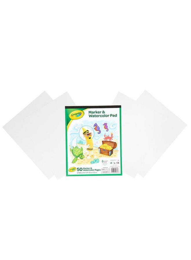 Crayola 50-Page Marker and Watercolor Pad White CRA9934030002 - Image 2