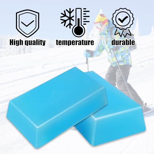 SFNSM Snowboard and Ski Wax, Ski and Snowboard Racing Wax Universal Snow Block Wax Snowboarding Wax for Protecting The Ski and Snowboard Accessories(2 Pack, Blue) - Image 5