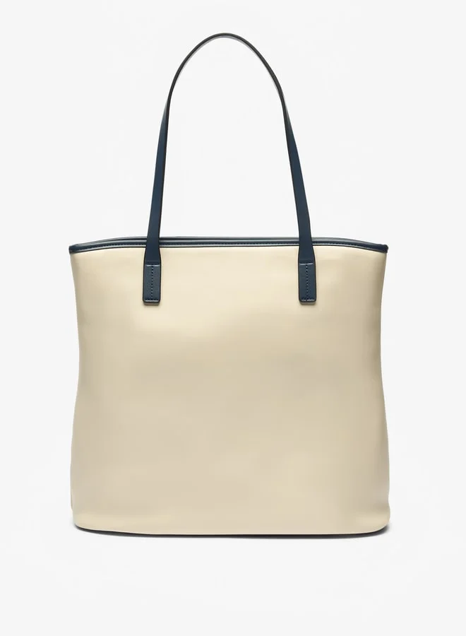لي كوبر Printed Tote Bag with Zip Closure and Double Handles