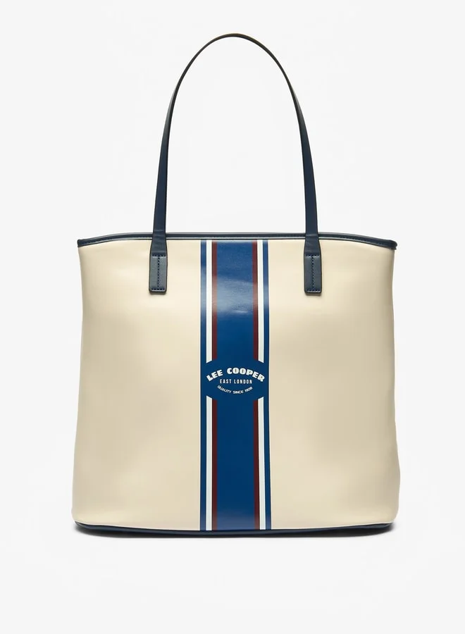 لي كوبر Printed Tote Bag with Zip Closure and Double Handles