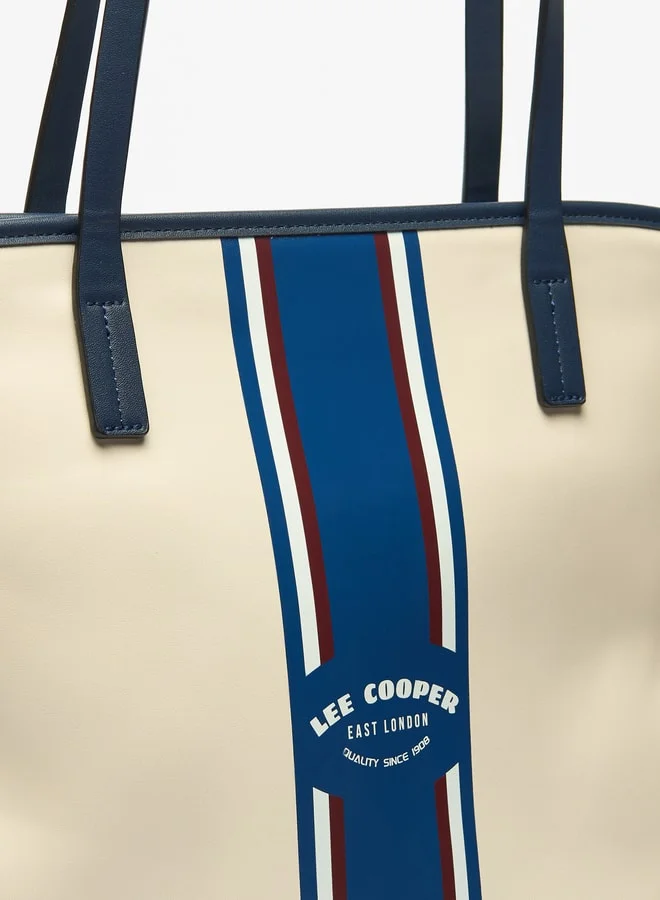 لي كوبر Printed Tote Bag with Zip Closure and Double Handles