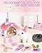 STACTCUTE 23Pcs Hopping Bunny Toy Set for Kids Easter Interactive Electric Walking Rabbit with Rolling Carrier House Pretend Play Pet Care Grooming Feeding Kit Stuffed Animal Gift for Toddlers 35 - Image 4