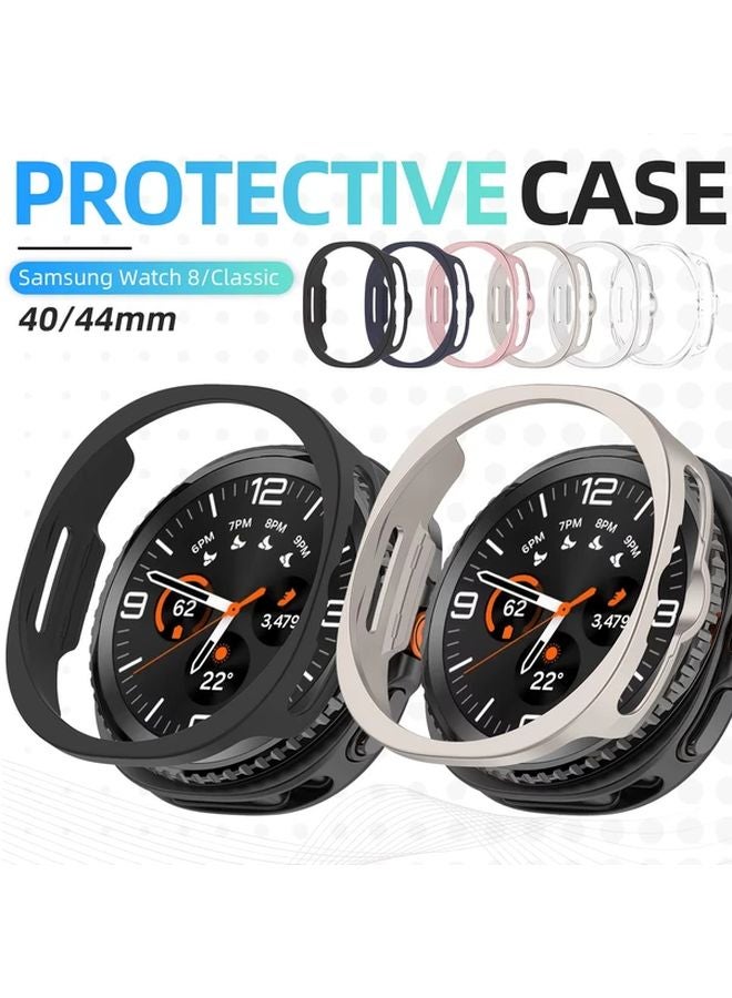 Clear PC Hard Case for Galaxy Watch 8 44mm Matte Protective Cover Lightweight Scratch Resistant - Image 2