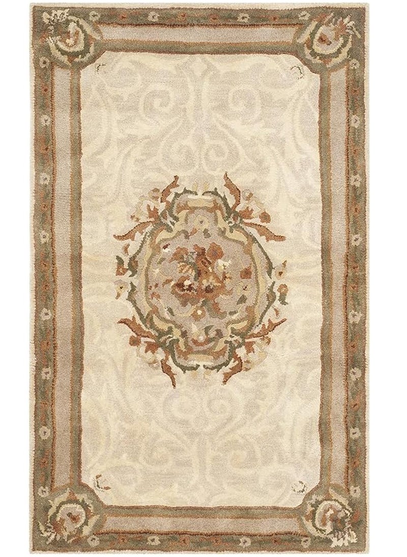 AURUM HOME AH011C Hand Tufted Area Traditional Carpet Interior Living Bedroom, Bedroom, Exhibition Area Cut Wool Pile, Rectangle  - Image 1