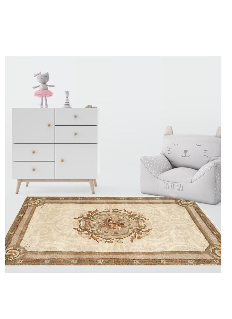 AURUM HOME AH011C Hand Tufted Area Traditional Carpet Interior Living Bedroom, Bedroom, Exhibition Area Cut Wool Pile, Rectangle  - Image 2