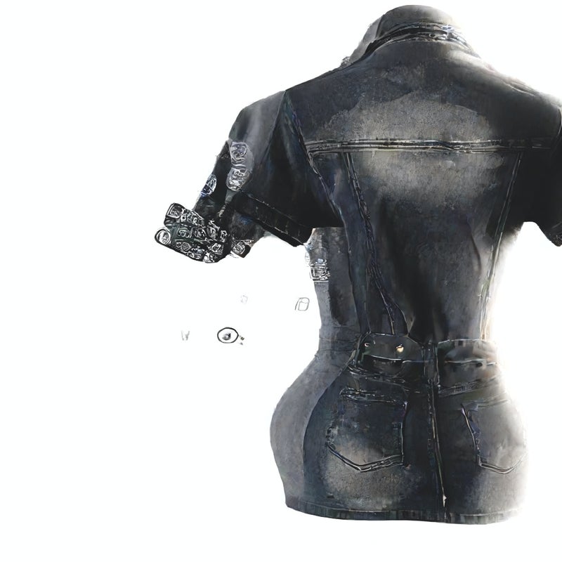 Denim Short Sleeve Bodycon Dress Stretchy Casual Midi Dress - Image 5
