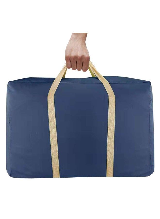 HAWAWA Extra Large Blue Duffel Storage Bag with Zipper and Handles Premium-Quality Waterproof Heavy Duty 600D Polyester Oxford Cloth Heavy Moving Bags for Clothes, Blankets, Comforter, Pillows Storage  - Image 1