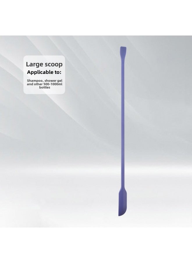 Generic - Mini Silicone Double-headed Sharp Scraper Spoon Cosmetic Skin Care Products Extraction Tool Set Including Avocado Jam Scraper-Specifications:Elbow Periwinkle Blue# Large - Image 1