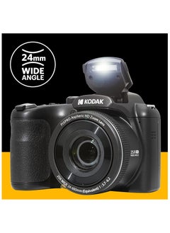 Kodak Co KODAK PIXPRO AZ255-BK 16MP Digital Camera 25X Optical Zoom 24mm Wide Angle Lens Optical Image Stabilization 1080P Full HD Video 3" LCD Vlogging Camera (Black)  - Image 4