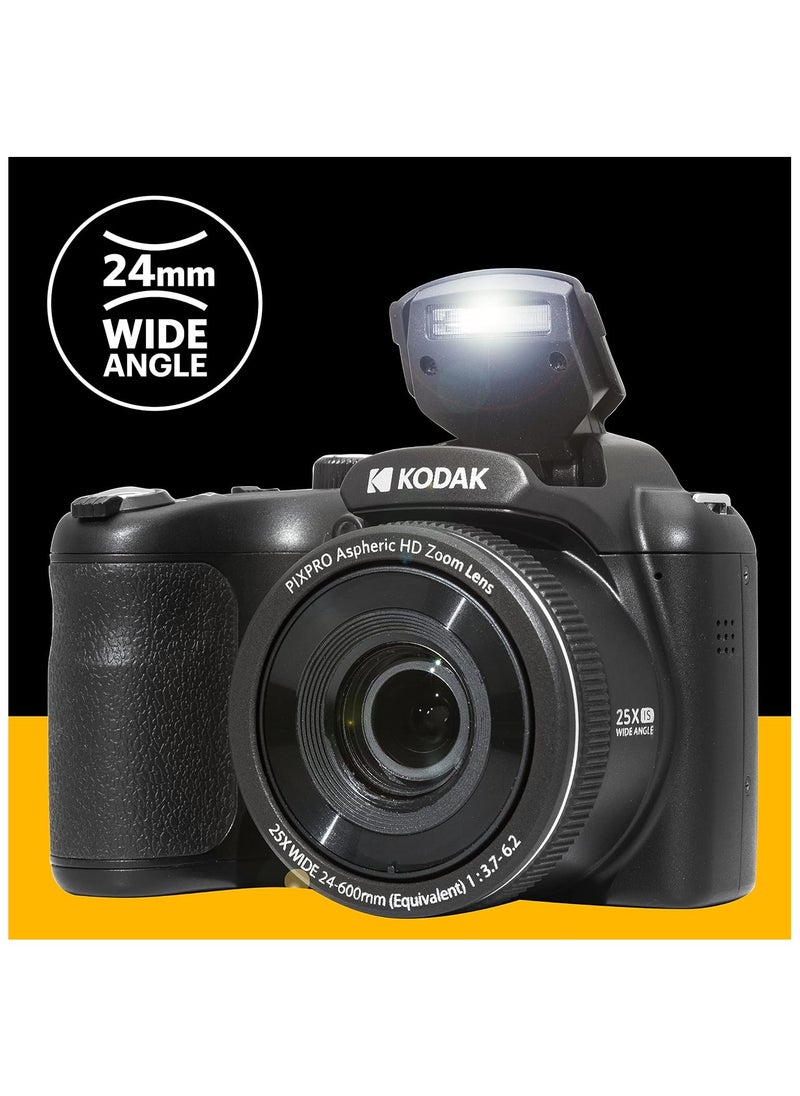 Kodak Co KODAK PIXPRO AZ255-BK 16MP Digital Camera 25X Optical Zoom 24mm Wide Angle Lens Optical Image Stabilization 1080P Full HD Video 3" LCD Vlogging Camera (Black)  - Image 4
