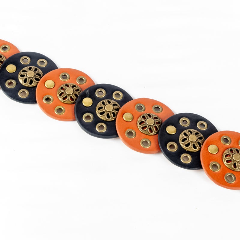 ذا بلاك بيرل اكسسوريز حزام جلد بني × أسود حريمي - Image 3