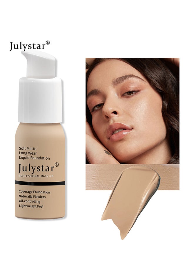 چولي ستار مؤسسة مكافحة النفط ، كريم الأساس ، مخفي الأساس ، مؤسسة سائلة خالية من الماكياج (عسل دافئ) - Image 1