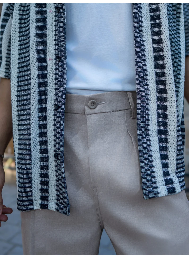 Maniac  Maniac Solid SkyBlue Woven Fabric Korean Fit Trouser for Men | Best Price UAE
