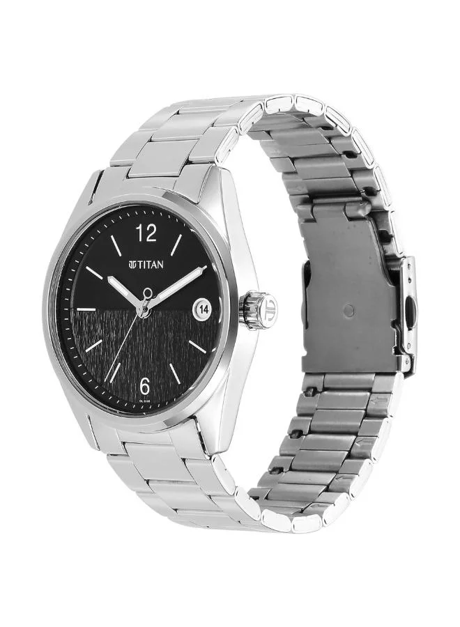 TITAN Men Analog Display Watch With Silver Stainless Steel Strap - 1729SM08