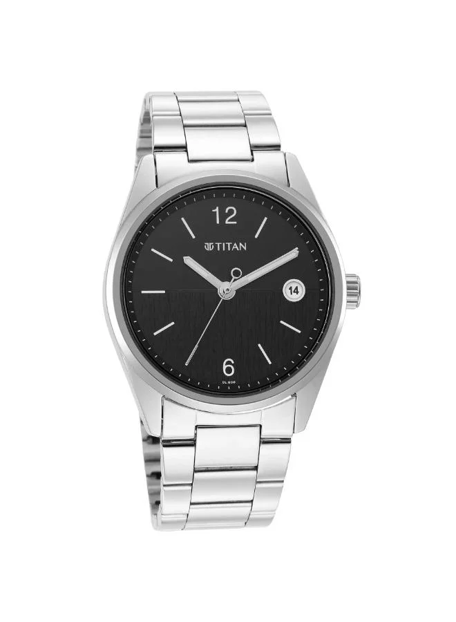 تيتان Men Analog Display Watch With Silver Stainless Steel Strap - 1729SM08