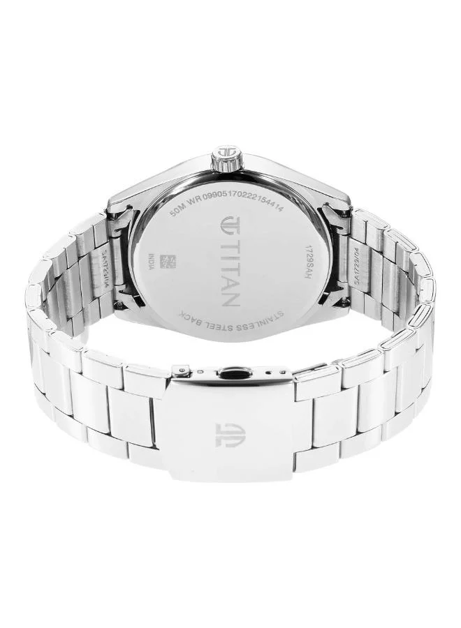 TITAN Men Analog Display Watch With Silver Stainless Steel Strap - 1729SM08