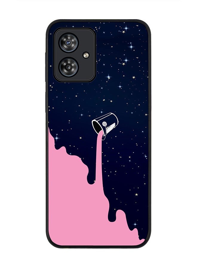 Stylizedd Rugged Black edge case for Motorola Moto G54 / Motorola Moto G54 Power / Motorola Moto G64 5G, Slim fit Flexible Thin Cover - Berry Milky Way - Image 1