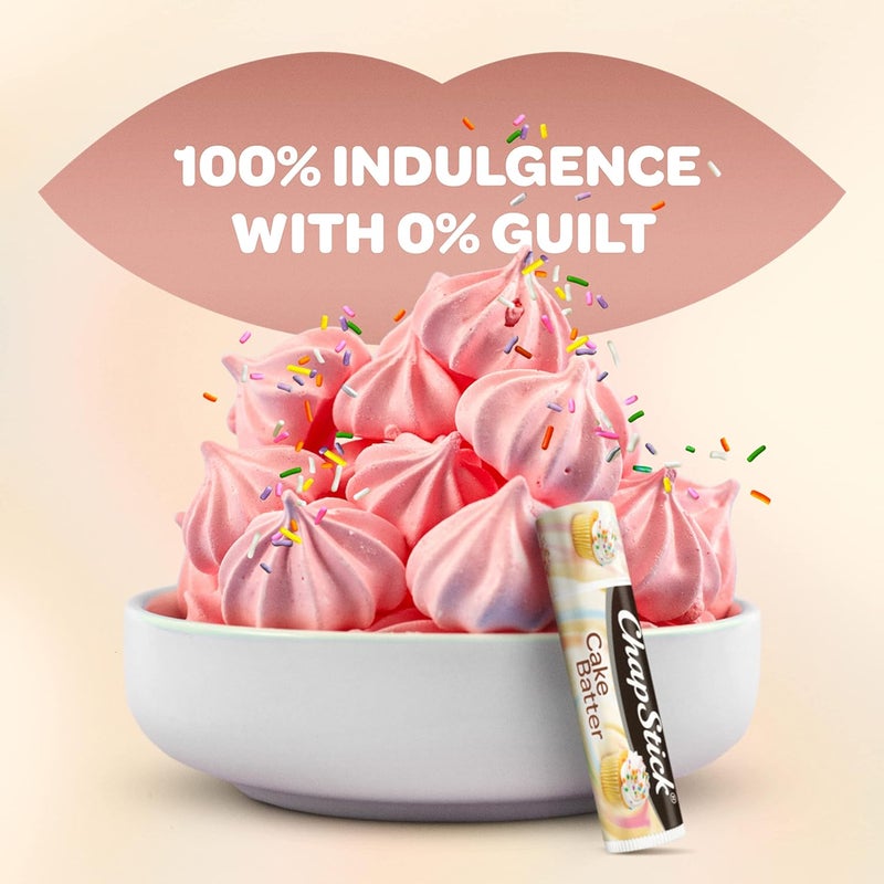 chapstick ChapStick Classic Skin Protectant Flavored Lip Balm Tube Limited Edition 015 Ounce Each Cake Batter Flavor 1 Blister Packs of 3 Sticks - Image 2