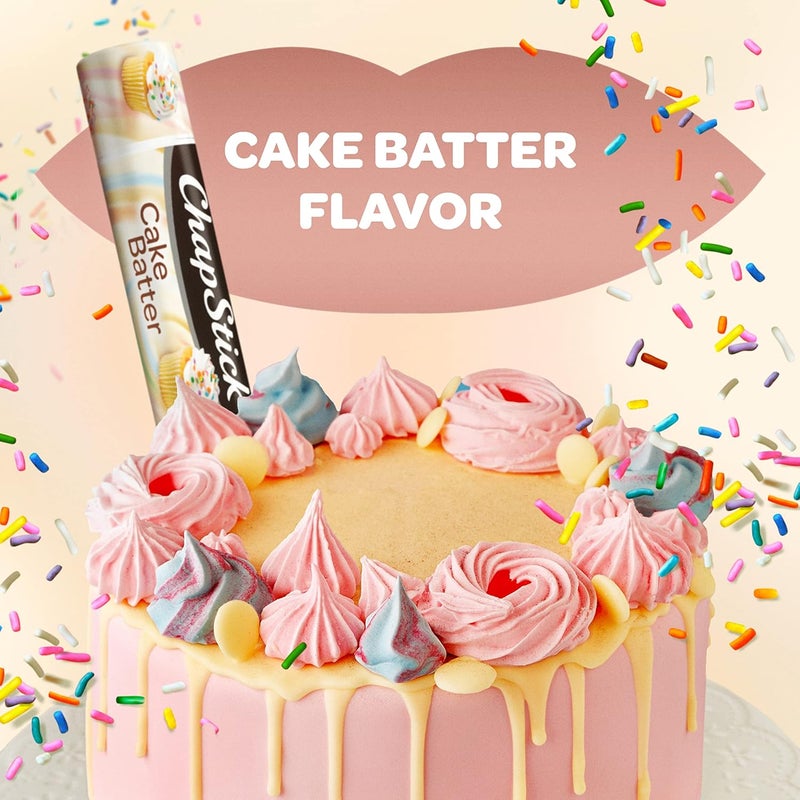 chapstick ChapStick Classic Skin Protectant Flavored Lip Balm Tube Limited Edition 015 Ounce Each Cake Batter Flavor 1 Blister Packs of 3 Sticks - Image 3