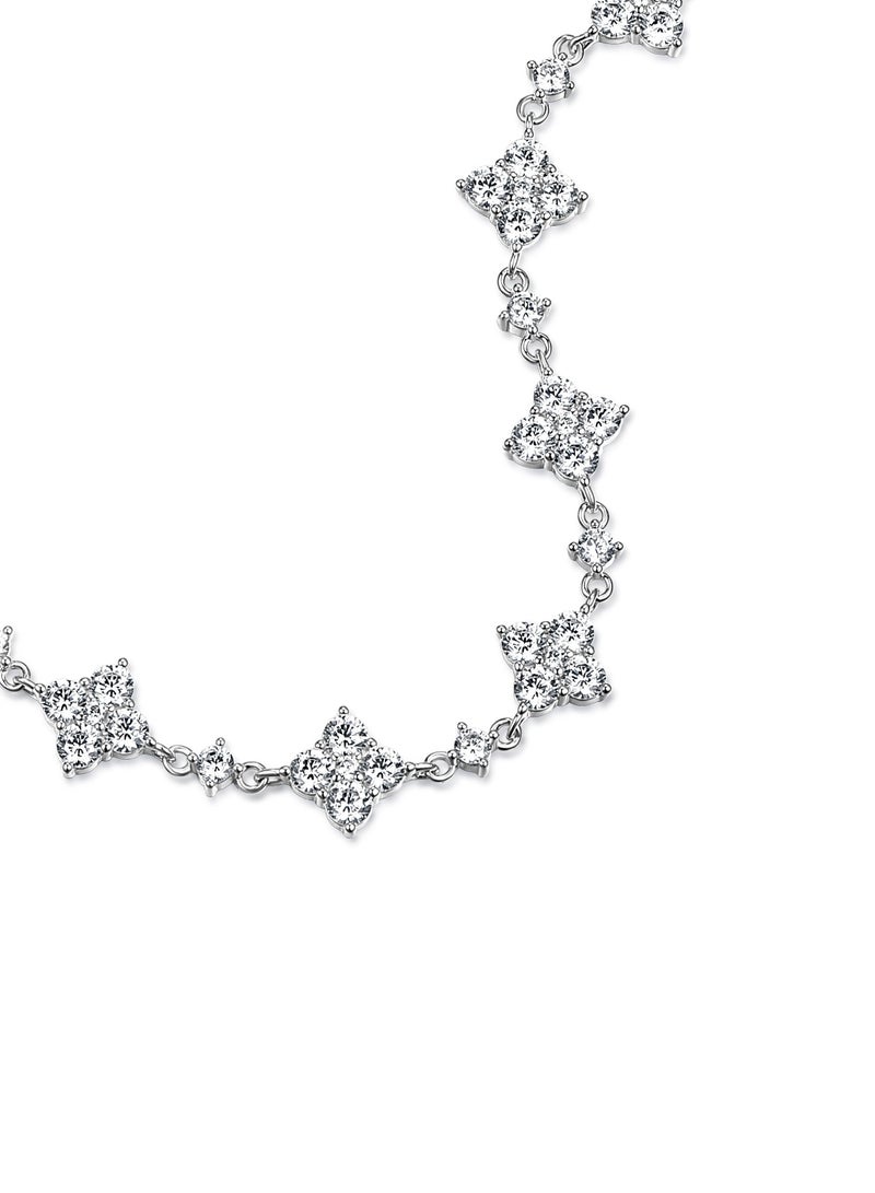 QUAINT High Carbon Diamond Flower-Shaped Bracelet - Image 2