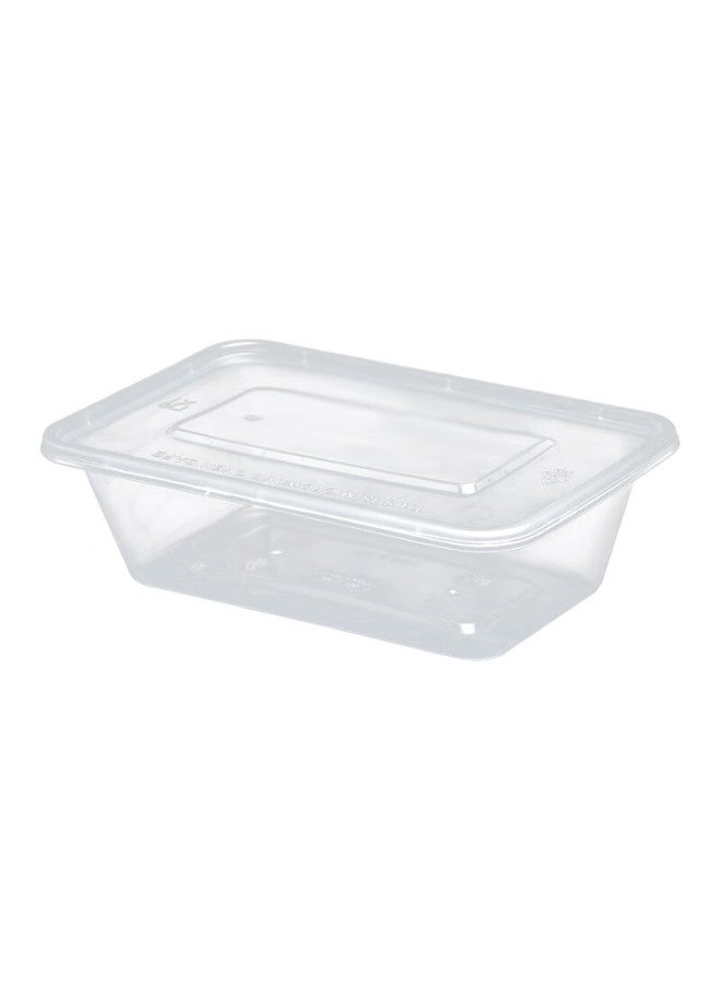 Jiachi Disposable Food Container, Rectangular Plastic Take-Out Box, 50-Pack 750Ml With Lid, For Food Delivery And Takeaway - Image 3