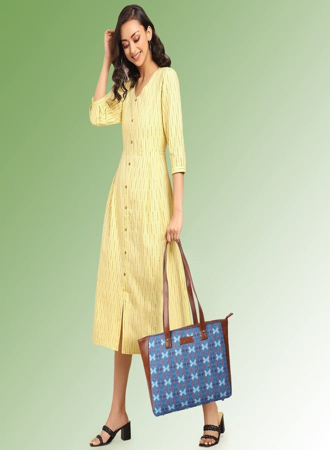 Fargo Canvas Laptop Handbag for Women - Stylish & Durable Tote Bag, Fits 15-Inch Laptops (Multicolo 2) - Image 2