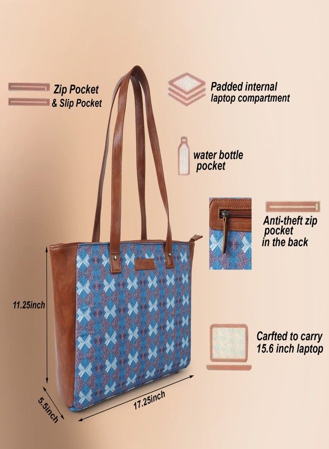 Fargo Canvas Laptop Handbag for Women - Stylish & Durable Tote Bag, Fits 15-Inch Laptops (Multicolo 2) - Image 4