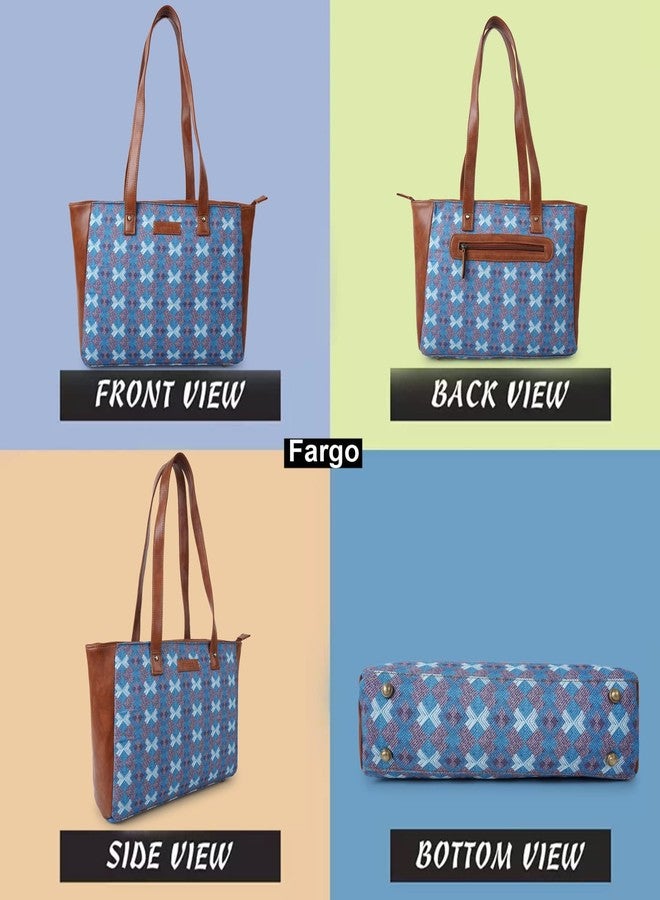 Fargo Canvas Laptop Handbag for Women - Stylish & Durable Tote Bag, Fits 15-Inch Laptops (Multicolo 2) - Image 5